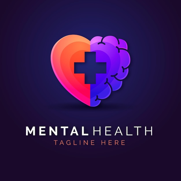 Gradient mental health logo template