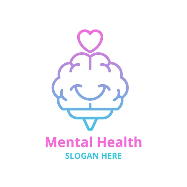 Gradient mental health logo with slogan