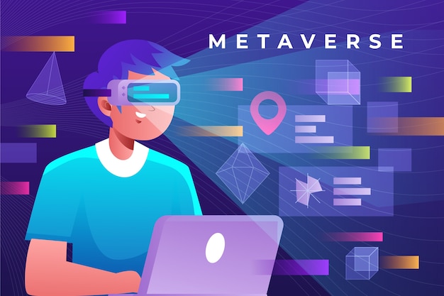 Gradient metaverse background