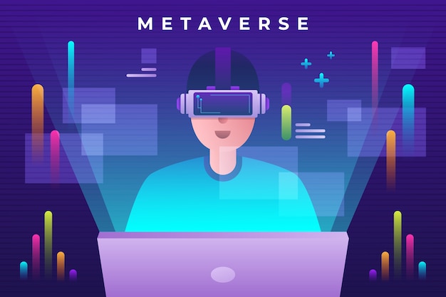 Free Vector gradient metaverse background