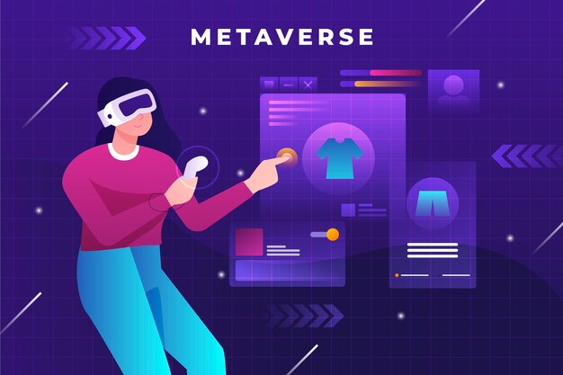 Gradient metaverse background