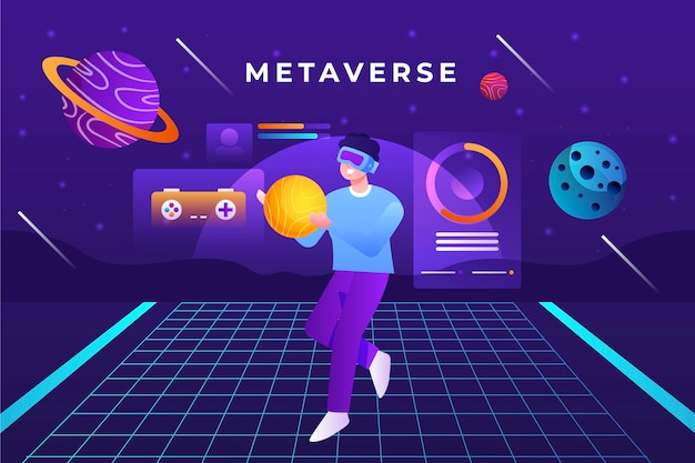 Gradient metaverse background