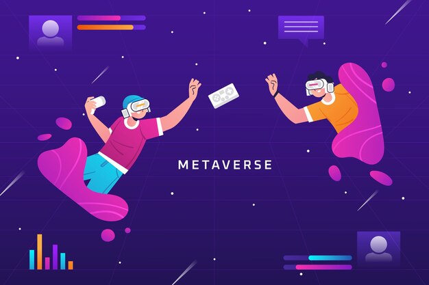 Gradient metaverse background