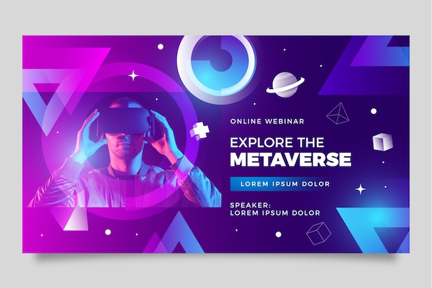 Gradient metaverse concept webinar