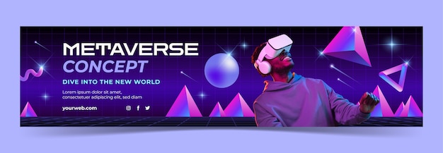 Gradient metaverse experience twitch banner