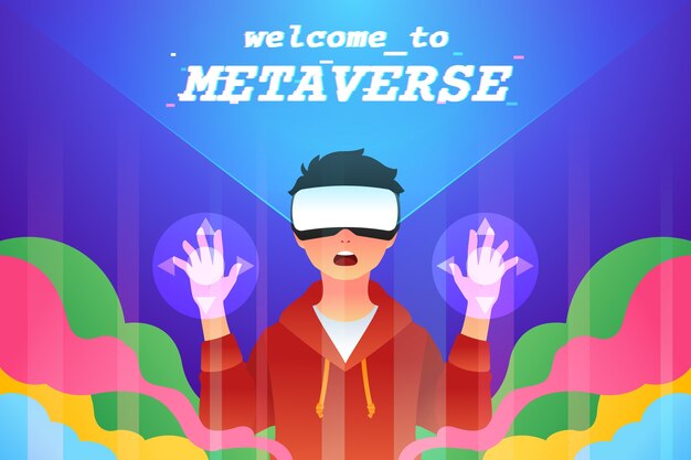 Gradient metaverse illustration