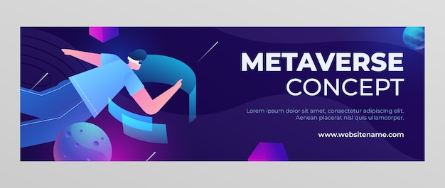 Gradient metaverse twitter header