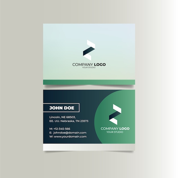 Free Vector gradient minimal business card template