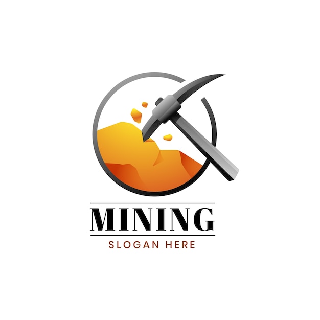 Gradient mining logo template