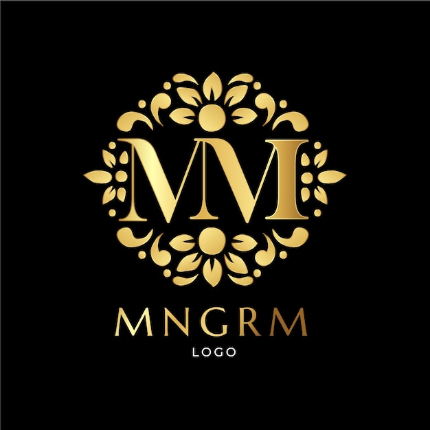 Gradient mm logo template