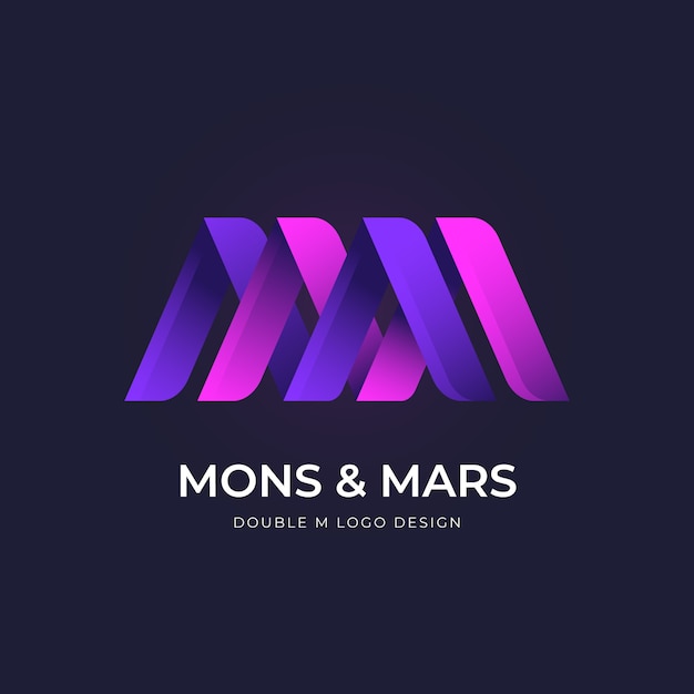 Gradient mm logo template