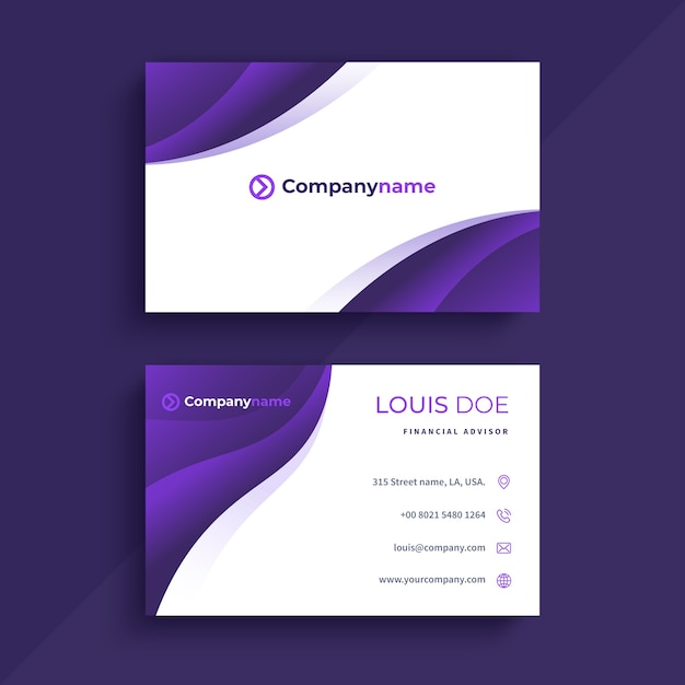 Gradient modern business card template