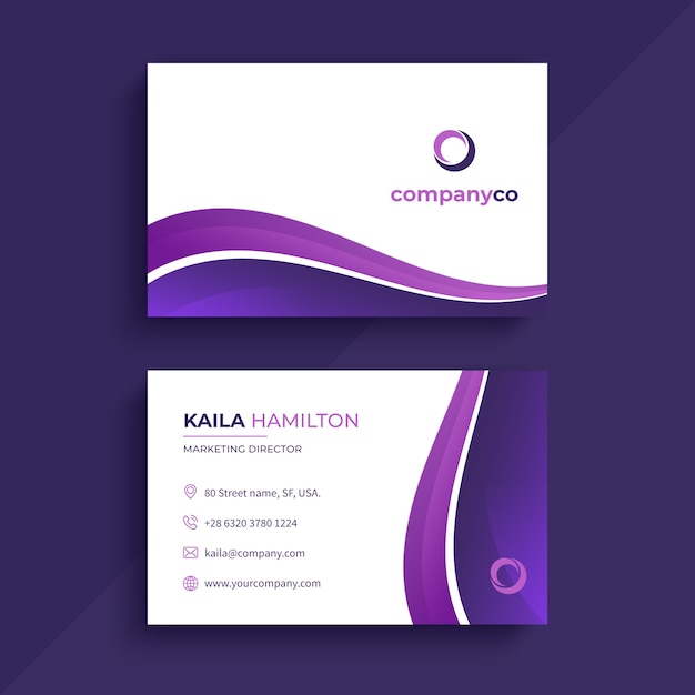 Free Vector gradient modern business card template