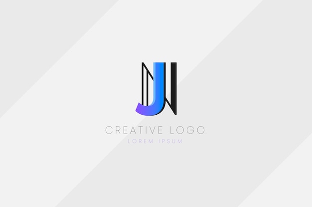 Free vector gradient monogram logo