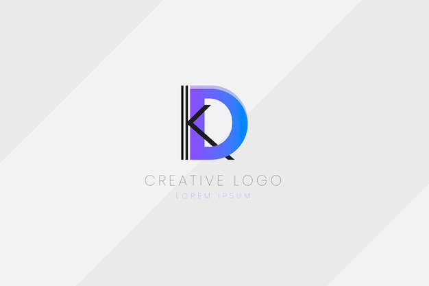 Free Vector gradient monogram logo