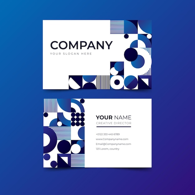 Gradient mosaic business card template