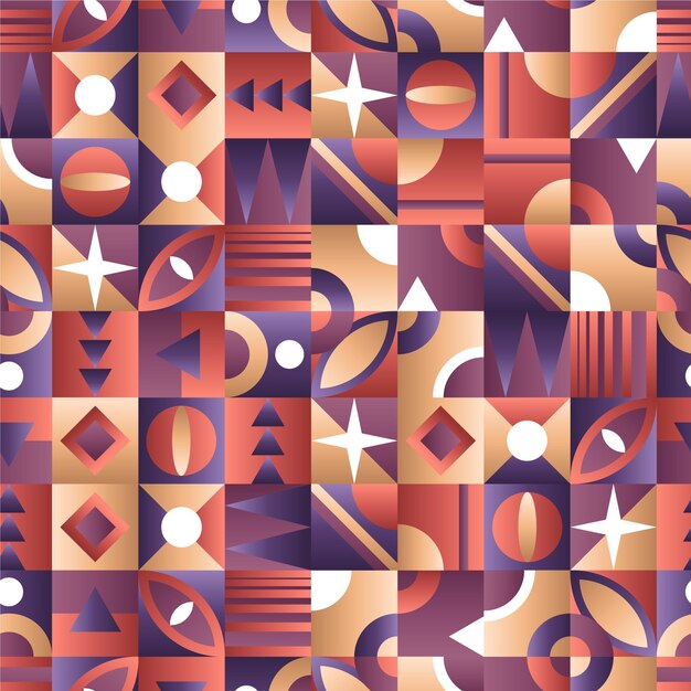 Gradient mosaic pattern design