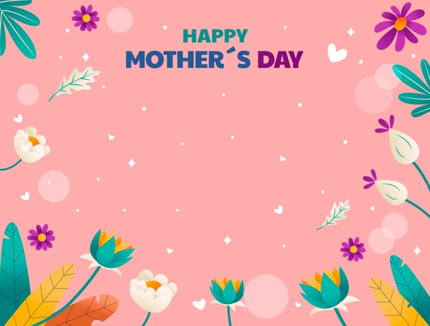 Gradient mother's day photocall template