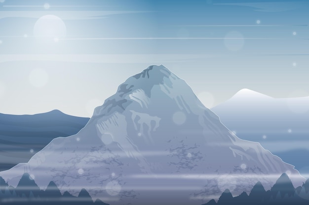 Gradient mountain landscape