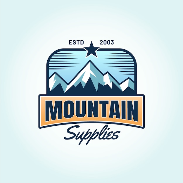 Free Vector gradient mountain logo design