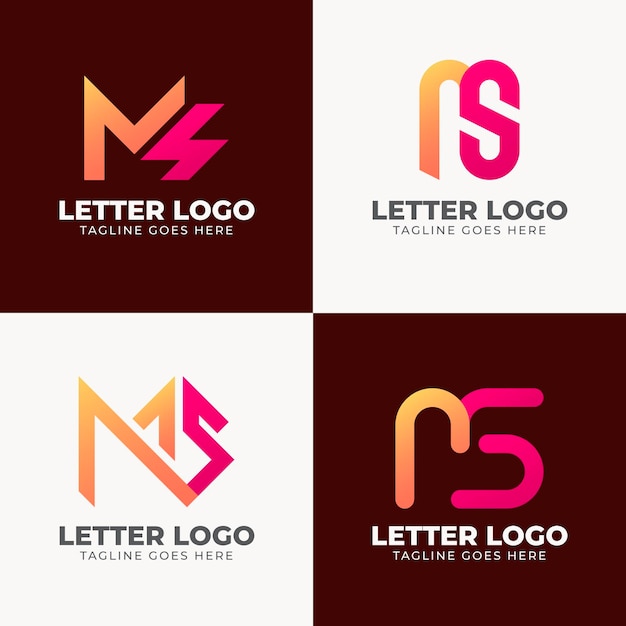 Gradient ms logo collection