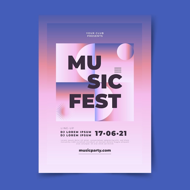 Gradient music poster design