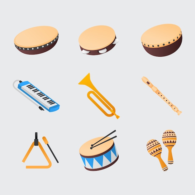 Gradient musical instruments collection