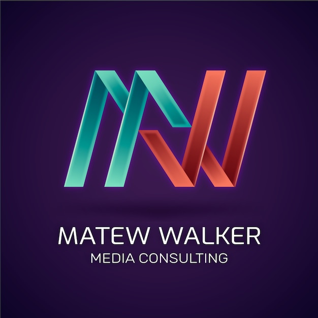 Gradient  mw logo template