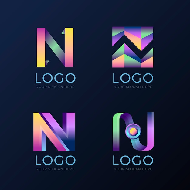 Free Vector gradient n logo design template