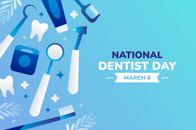 Gradient national dentist's day background