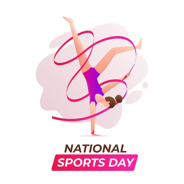 Gradient national sports day illustration