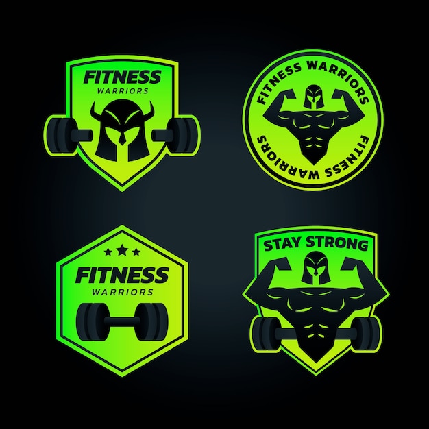 Gradient neon gym training labels