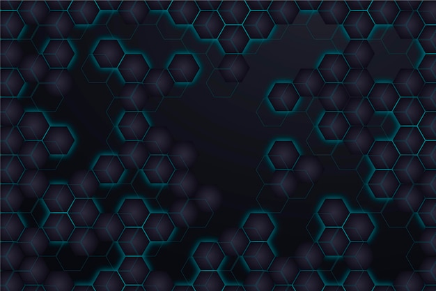 Gradient neon hexagonal background