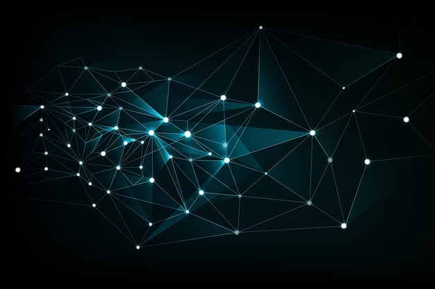 Free Vector gradient network connection background