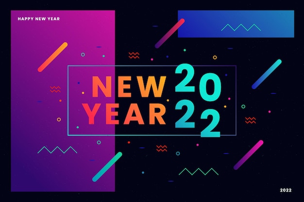 Gradient new year background