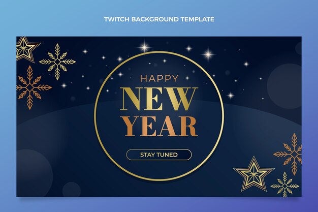 Gradient new year twitch background