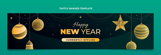 Gradient new year twitch banner