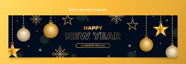 Gradient new year twitch banner