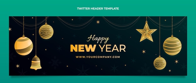 Gradient new year twitter header