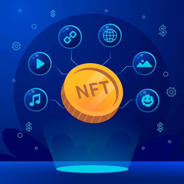 Gradient nft concept illustrated