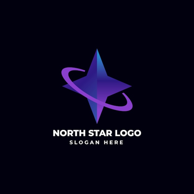 Gradient north star logo