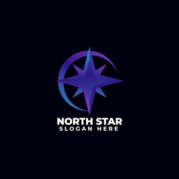 Gradient north star logo