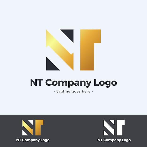 Gradient nt or tn logo template