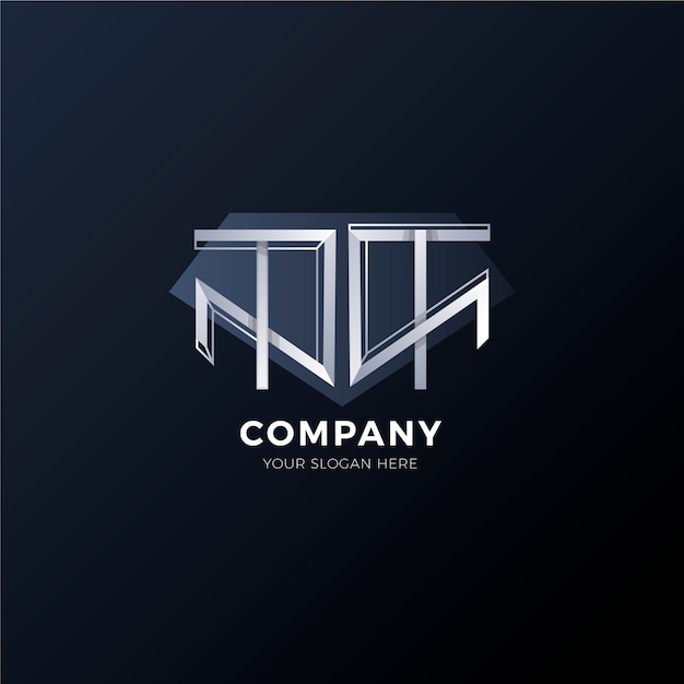 Gradient nt or tn logo template