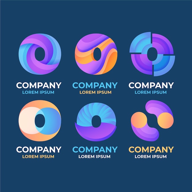 Free Vector gradient o logo set