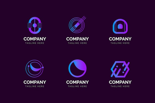 Gradient o logo templates collection