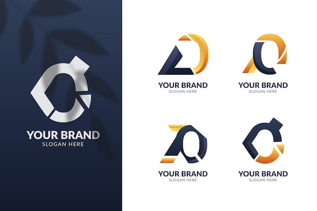 Free Vector gradient o logos template set