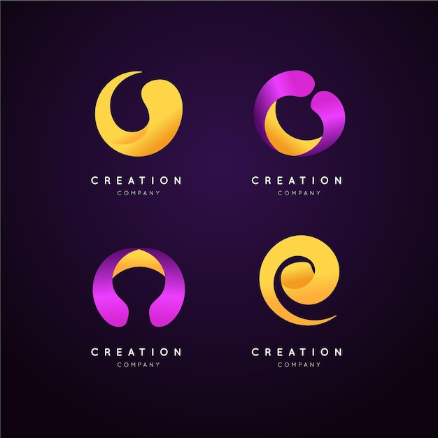 Gradient o logos template set