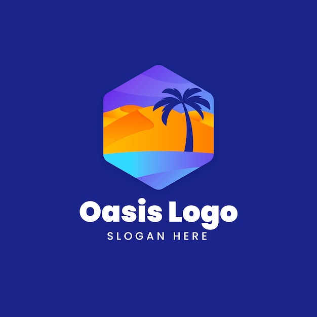 Gradient oasis logo design