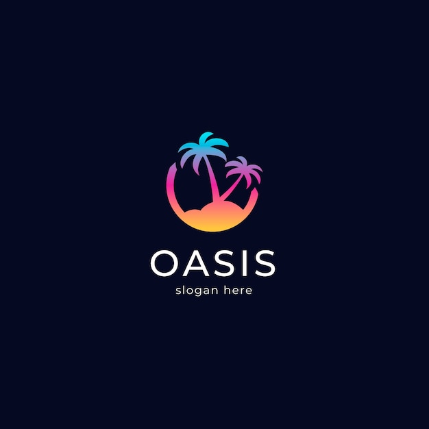 Gradient oasis logo template